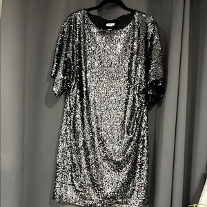 Elegant Black Sequin Dress